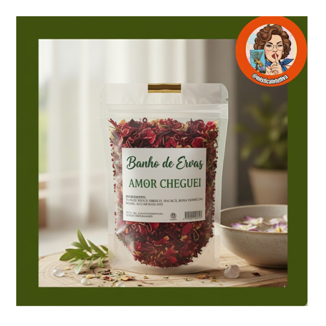 Concentrado para Banho Energético de Ervas Secas Rituais - Amor Cheguei