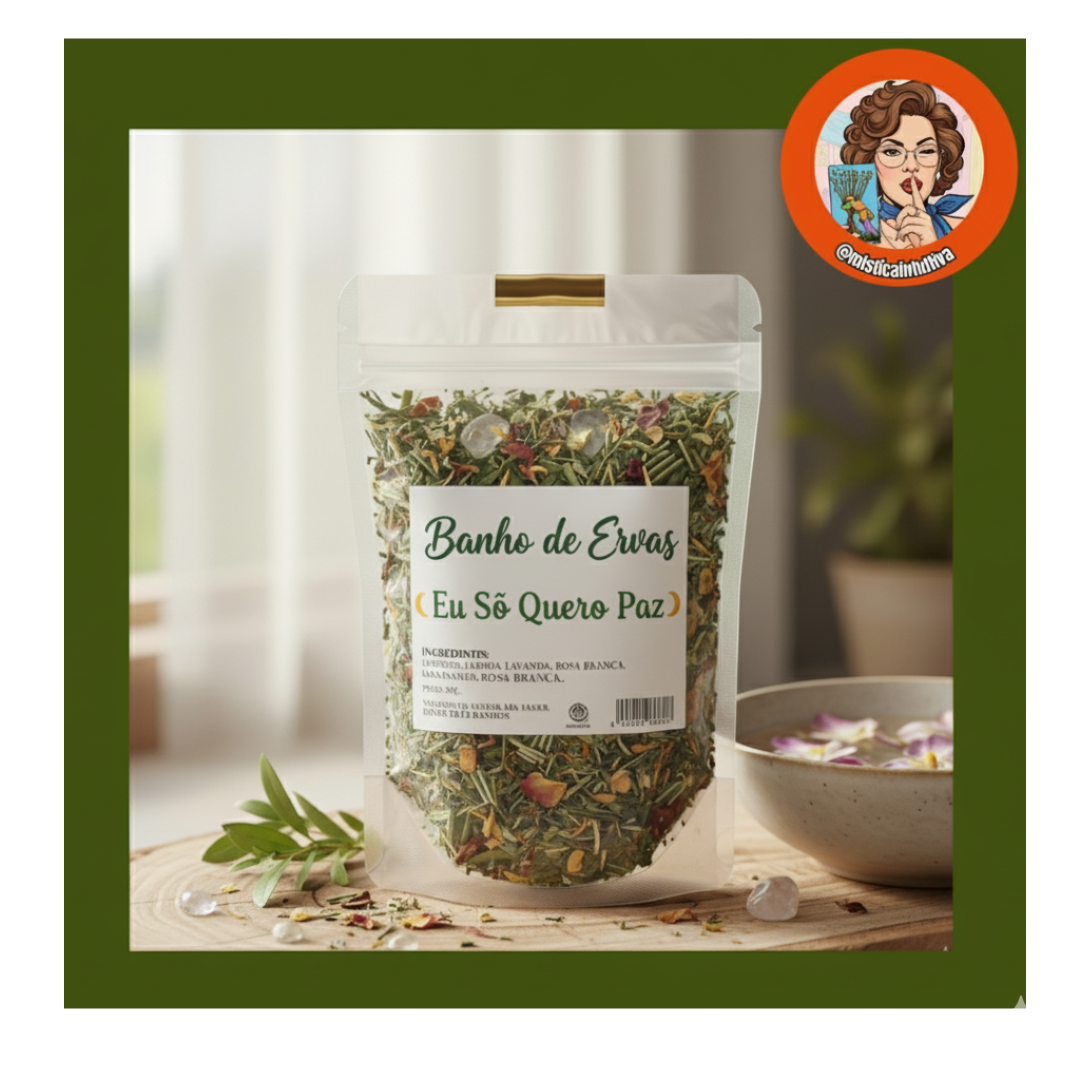 Concentrado para Banho Energético de Ervas Secas Rituais -Eu Quero Paz